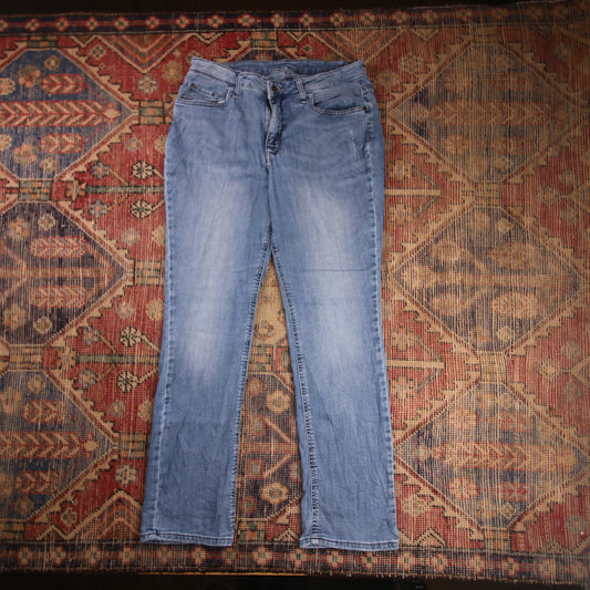 Lee W32 L30 Straight Leg Relaxed Fit Blue Denim Jeans