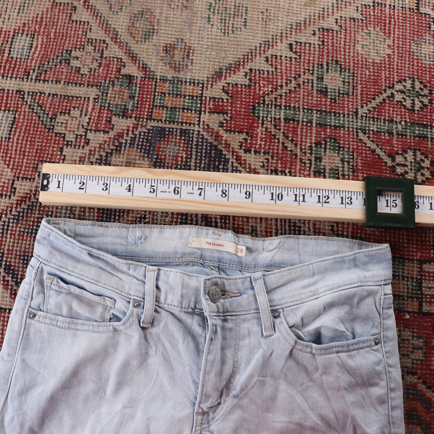 Levi's 711 Red Tab W30 L30 Skinny Blue Denim Jeans