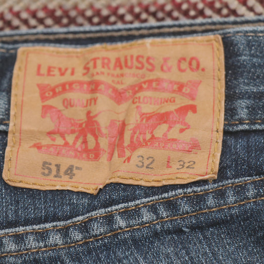 Levi's 514 W32 L31 Straight Leg Blue Denim Jeans