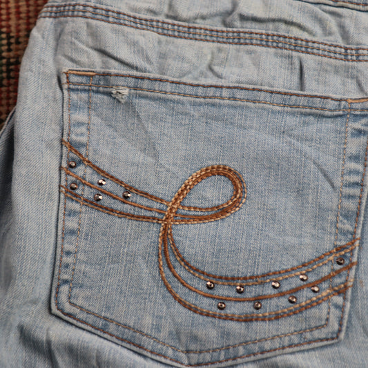 Lee W38 L28 Flared Blue Denim Jeans