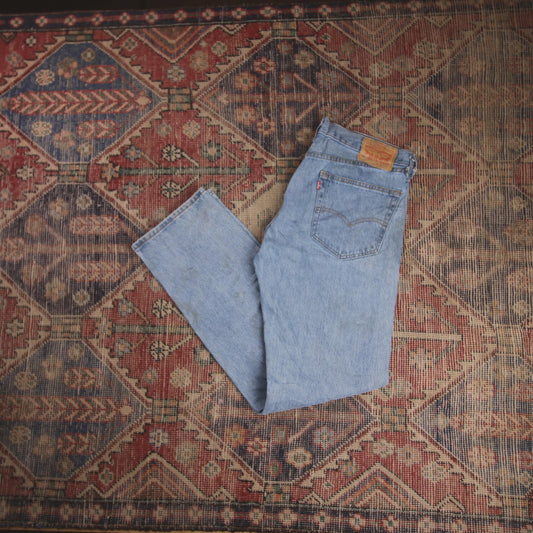 Levi's 505 W36 L34 Straight Leg Regular Fit Blue Denim Jeans