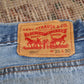Levi's 550 W34 L28 Tapered Leg Relaxed Fit Classic Ripped Style Blue Denim Jeans