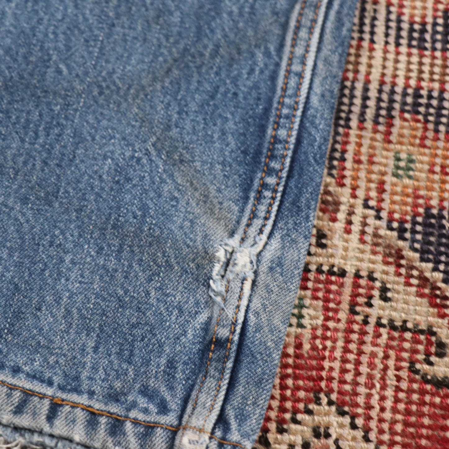 Levi's W38 L31 Straight Leg Relaxed Fit Blue Denim Jeans