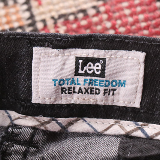 Levi's W36 L32 Loose Fit Black Cotton Blend Trousers
