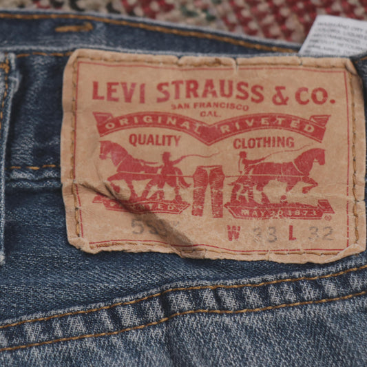 Levi's 559 W38 L30 Straight Leg Relaxed Fit Blue Denim Jeans