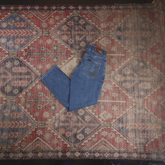 Lee W28 L24 Straight Leg Blue Denim Jeans