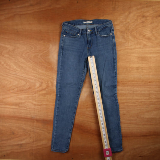 Levi's 711 Red Tab W28 L27 Skinny Blue Denim Jeans