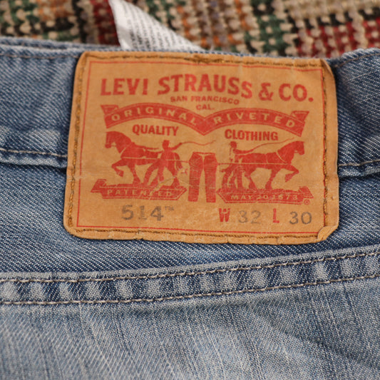 Levi's 514 W32 L29 Straight Leg Blue Denim Jeans