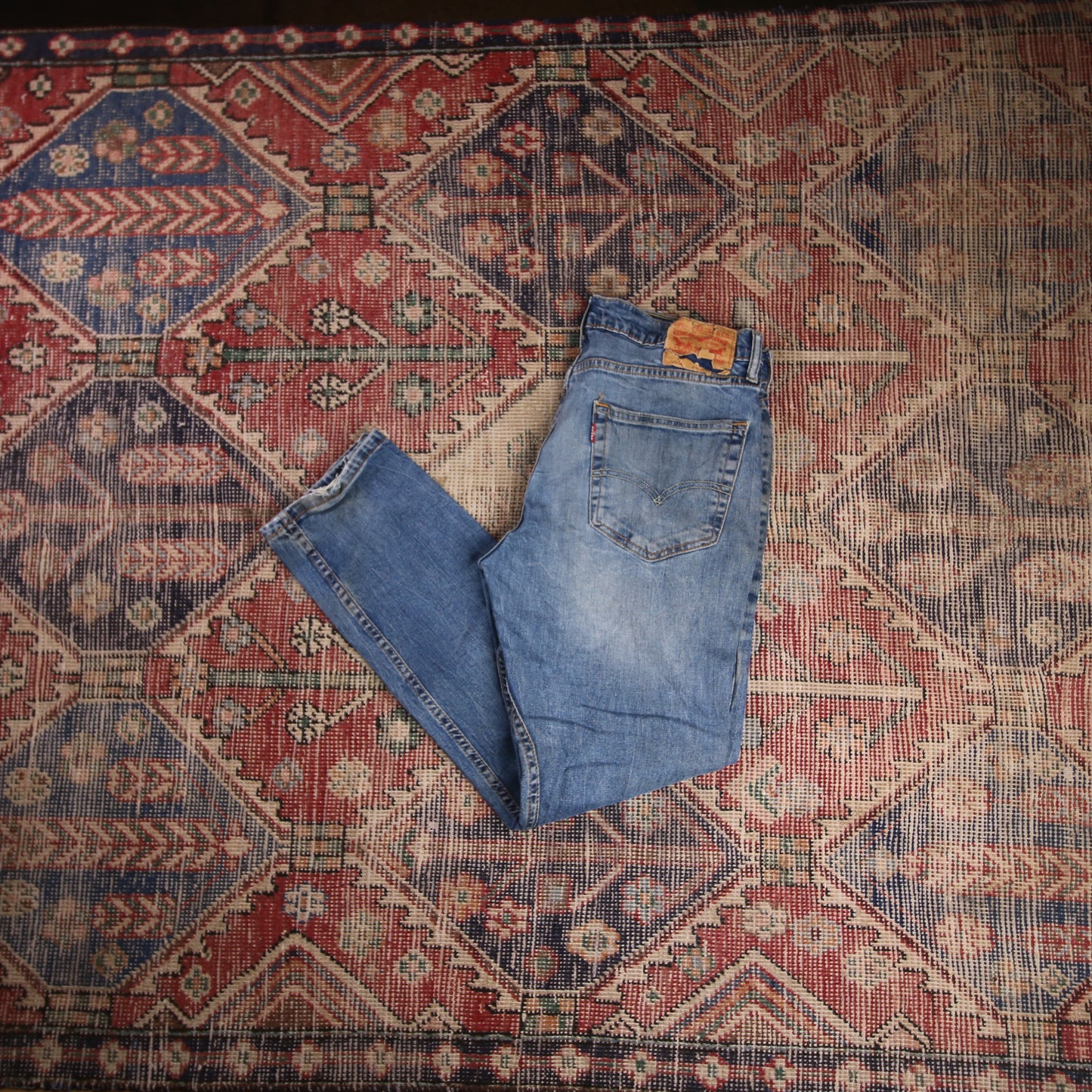 Levi's W32 L29 Straight Leg Blue Denim Jeans