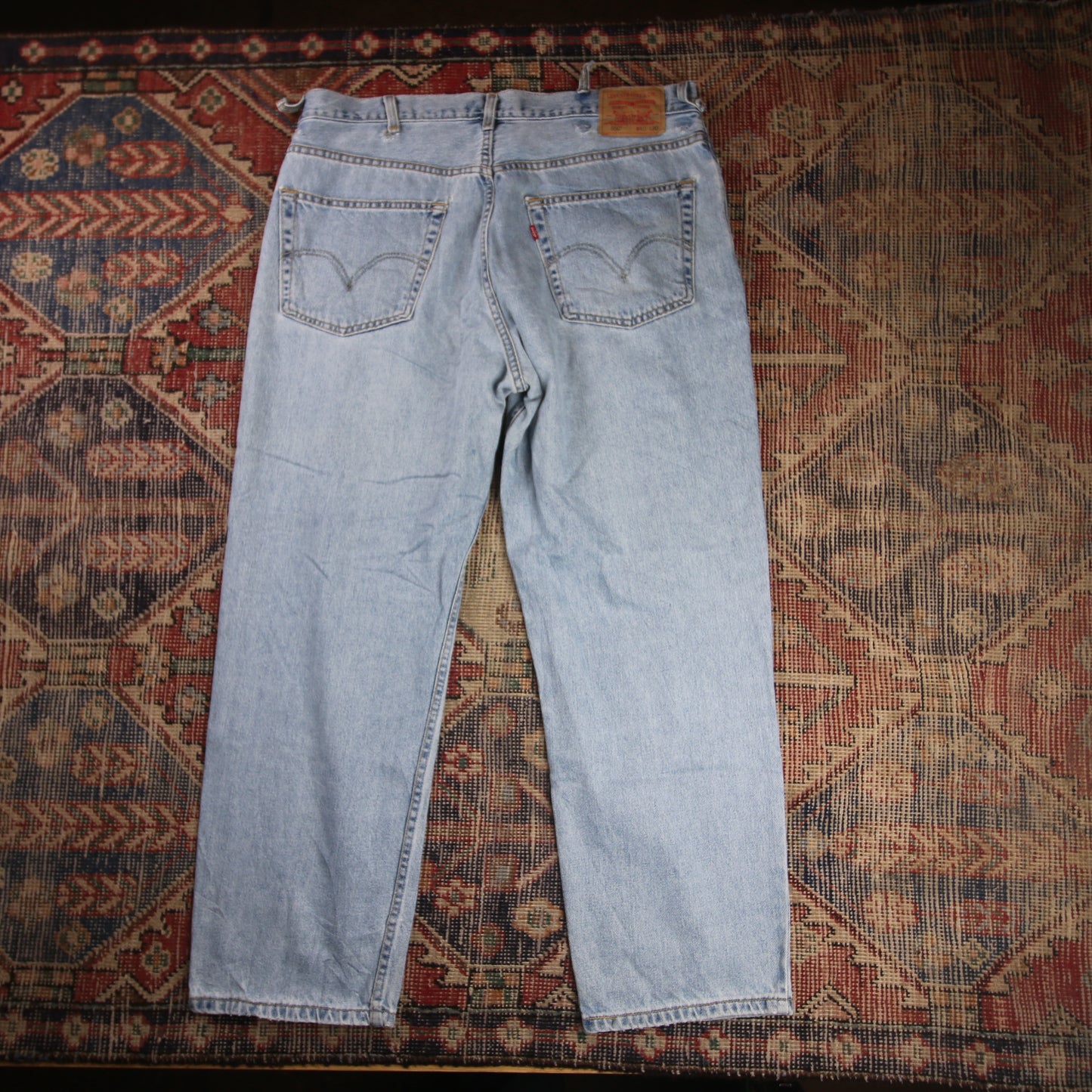 Levi's 550 W38 L28 Tapered Leg Relaxed Fit Blue Denim Jeans