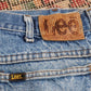 Lee W34 L34 Straight Leg Relaxed Fit Blue Denim Jeans