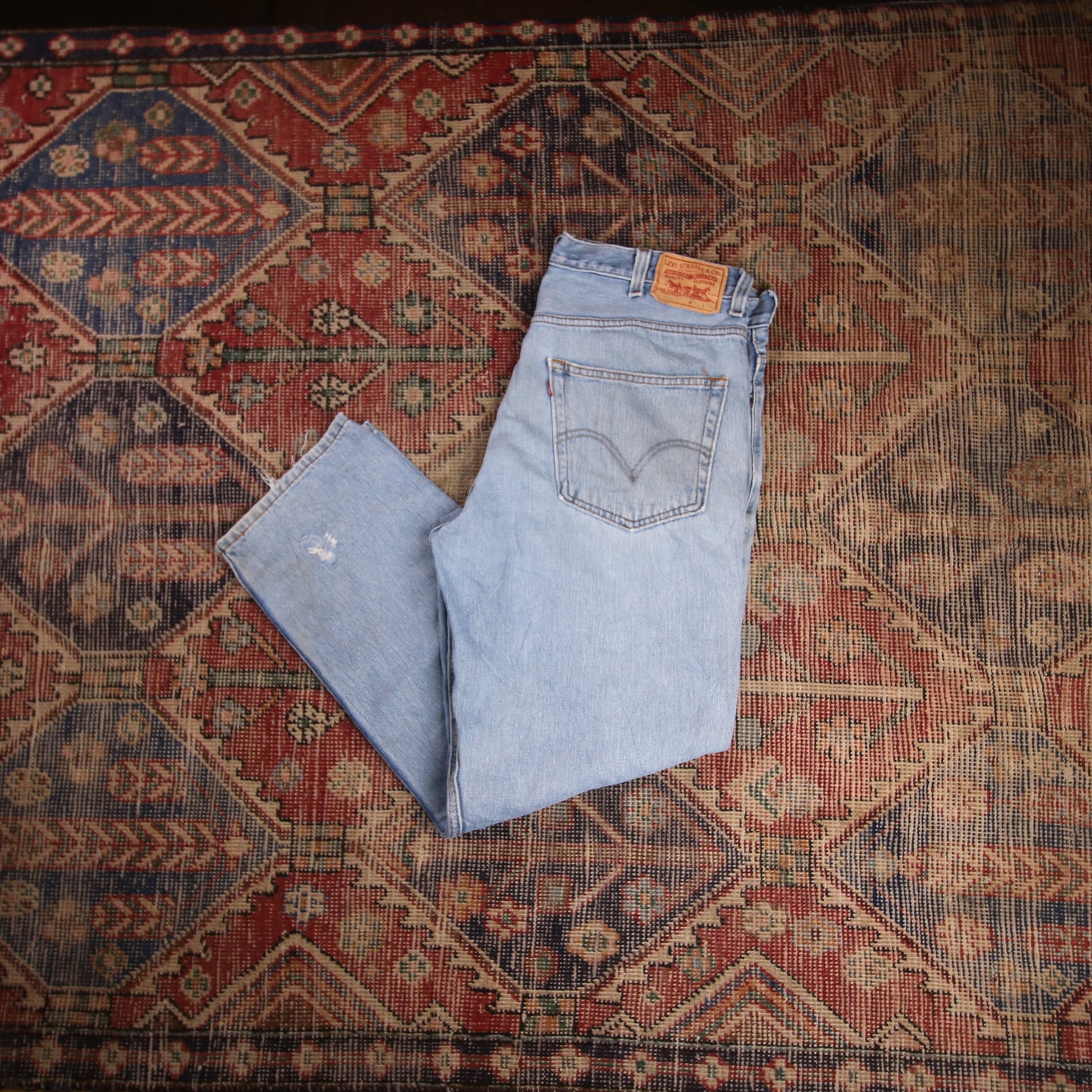 Levi's 550 W38 L30 Tapered Leg Relaxed Fit Blue Denim Jeans