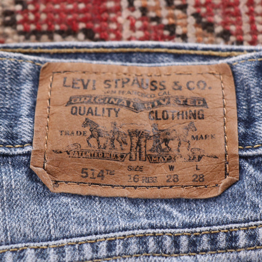 Levi's 514 Red Tab W40 L28 Straight Leg Blue Denim Jeans