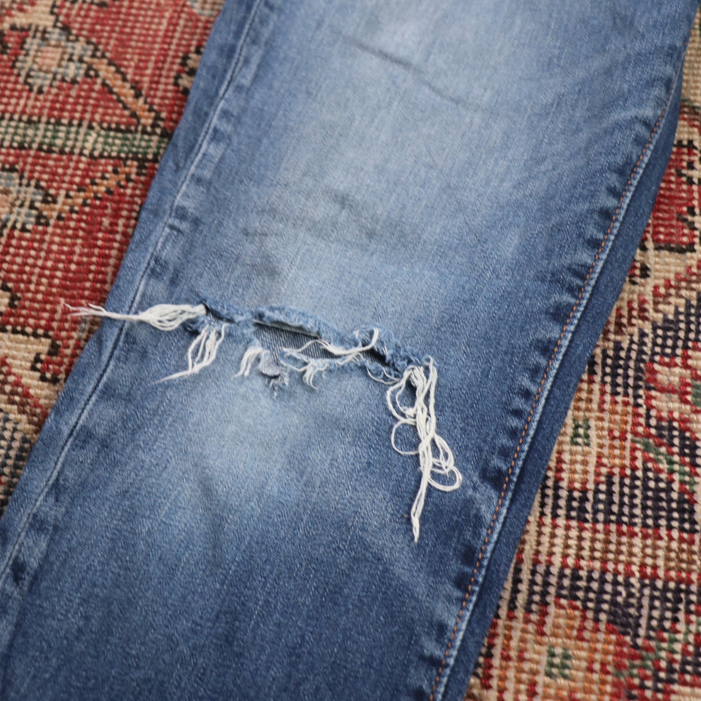 Levi's 511 W30 L30 Slim Fit Classic Ripped Style Blue Denim Jeans