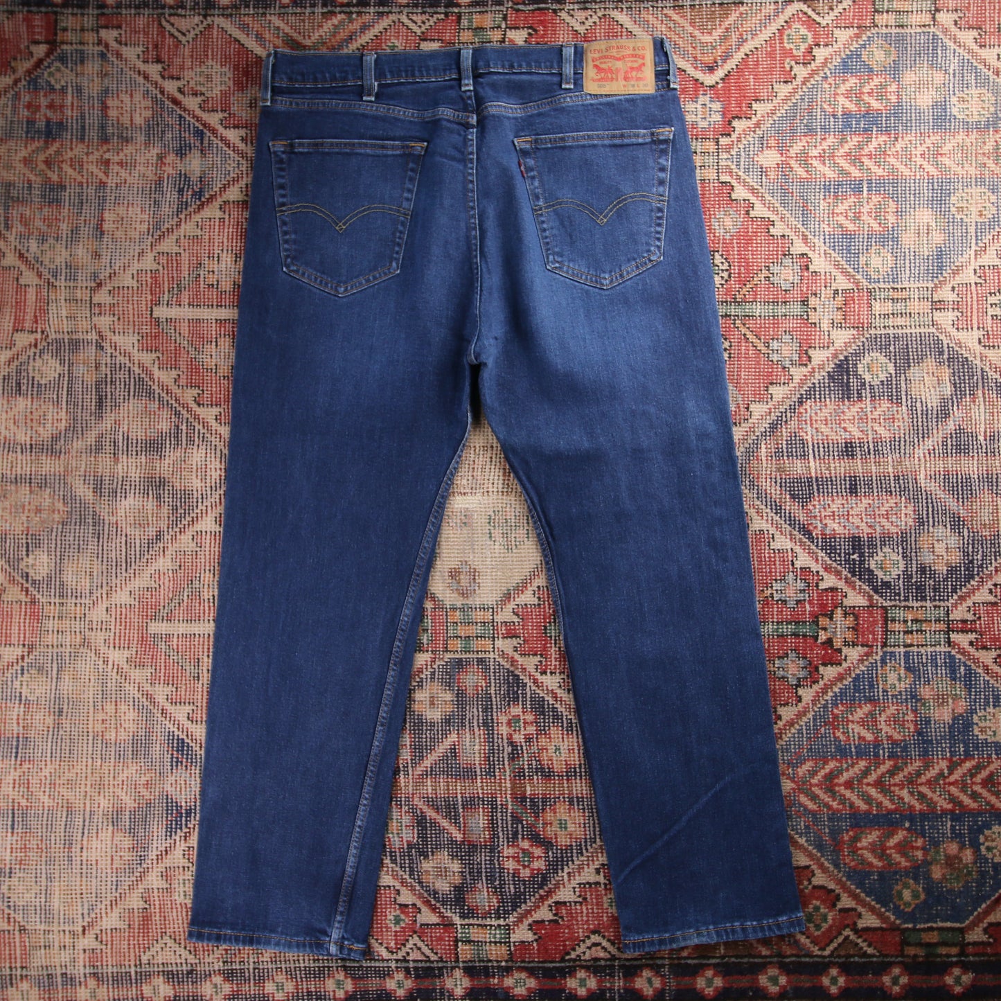 Levi's 505 Red Tab W34 L24 Straight Leg Regular Fit Blue Denim Jeans