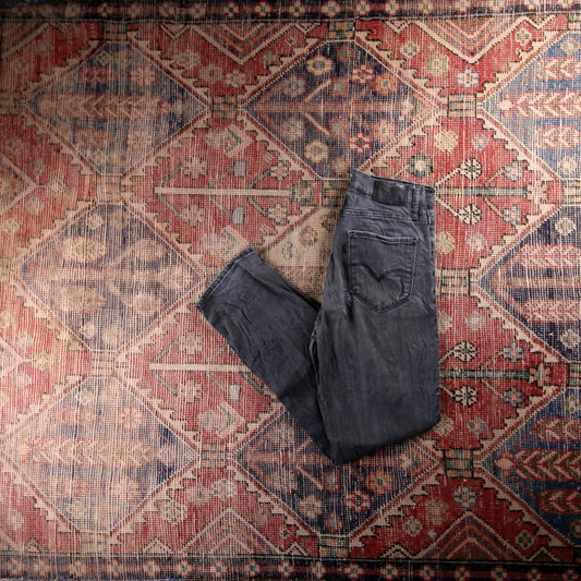 Levi's 724 Black Tab W28 L28 Straight Leg Grey Denim Jeans