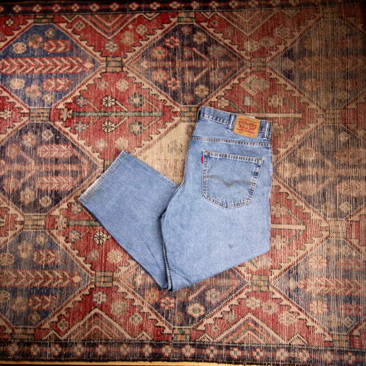 Levi's 550 W38 L28 Tapered Leg Relaxed Fit Blue Denim Jeans