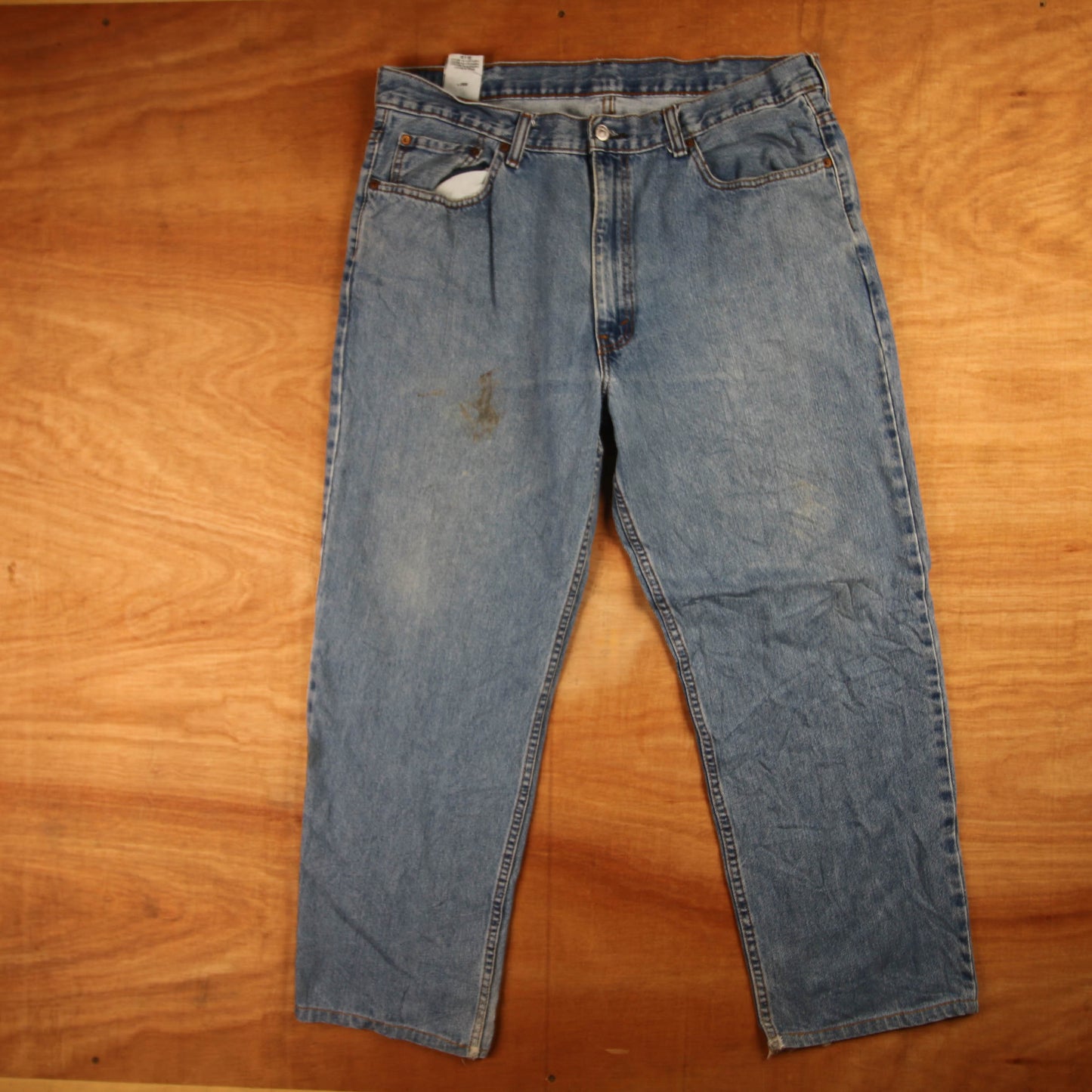 Levi's 550 Red Tab W38 L28 Tapered Leg Relaxed Fit Blue Denim Jeans