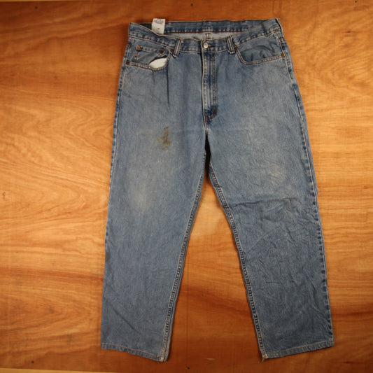 Levi's 550 Red Tab W38 L28 Tapered Leg Relaxed Fit Blue Denim Jeans