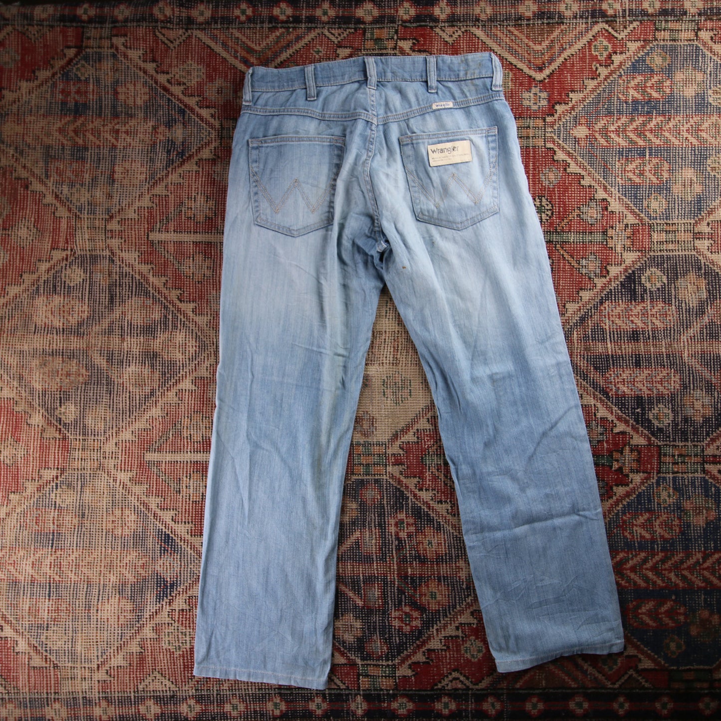 Wrangler W34 L30 Straight Leg Blue Denim Jeans