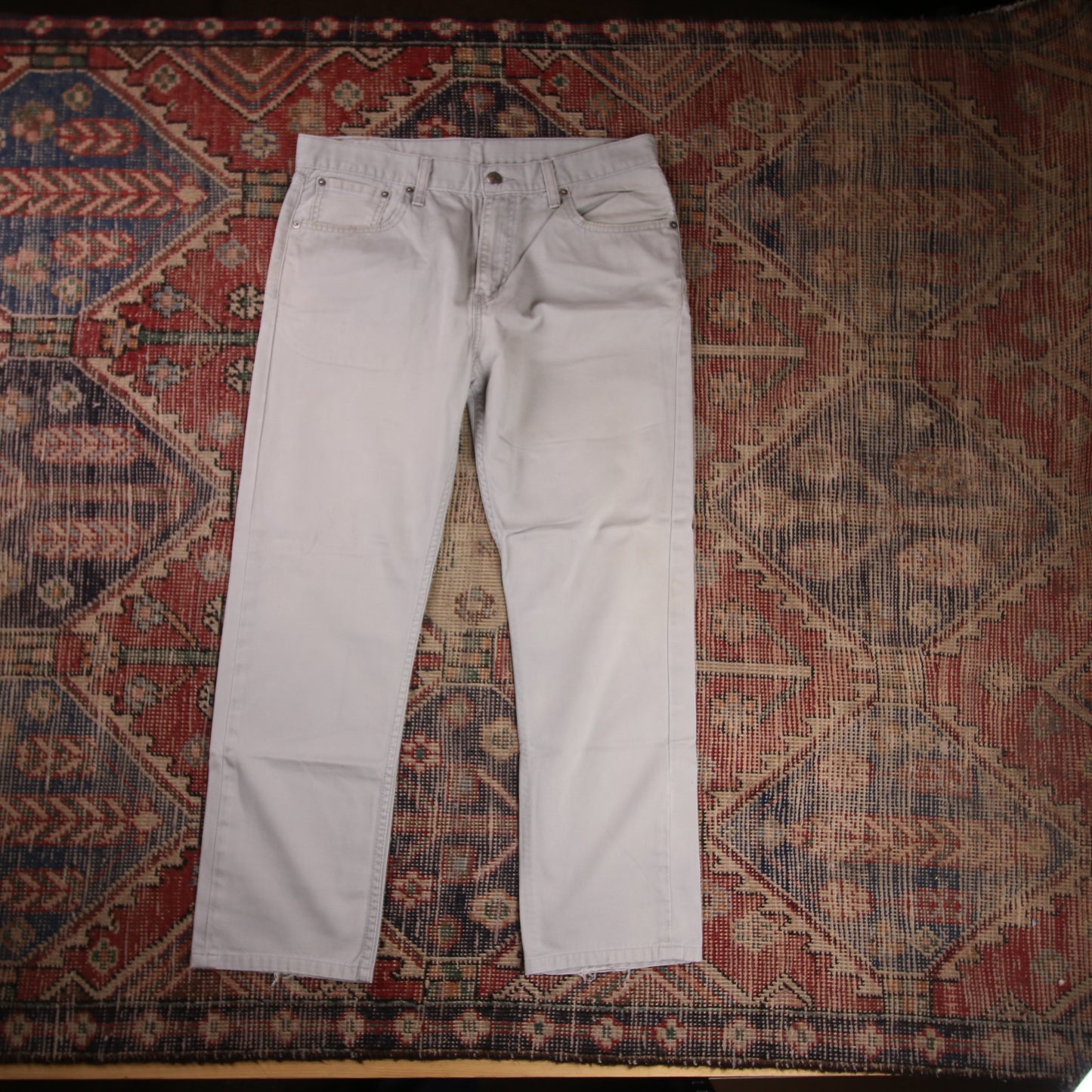 Levi's 508 W34 L26 Tapered Leg Regular Fit Beige Denim Jeans