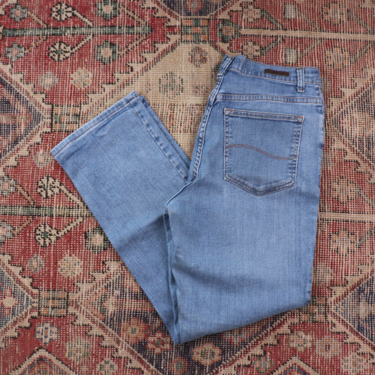 Lee W30 L28 Straight Leg Blue Denim Jeans