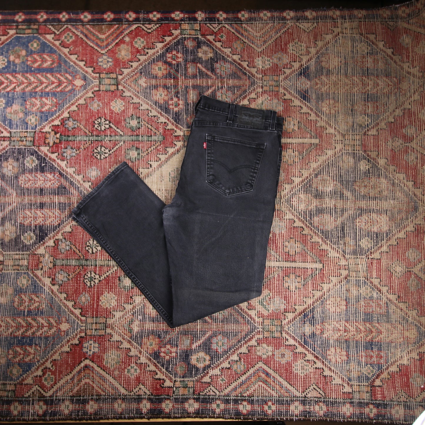 Levi's 514 W40 L31 Straight Leg Black Denim Jeans