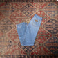 Wrangler W28 L33 Straight Leg Blue Denim Jeans
