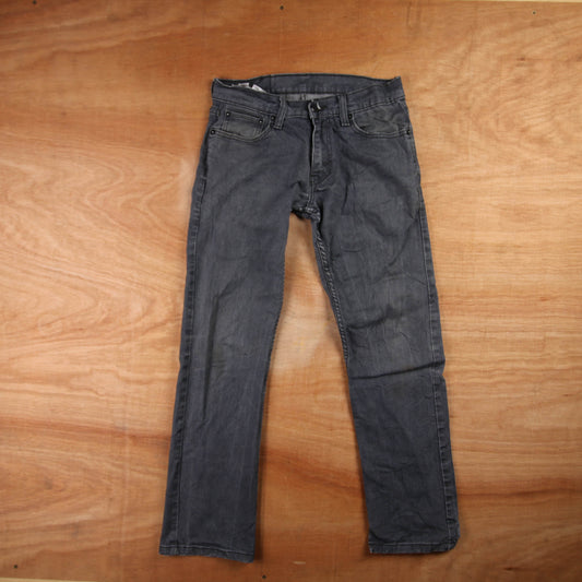 Levi's 514 Red Tab W30 L28 Straight Leg Grey Denim Jeans