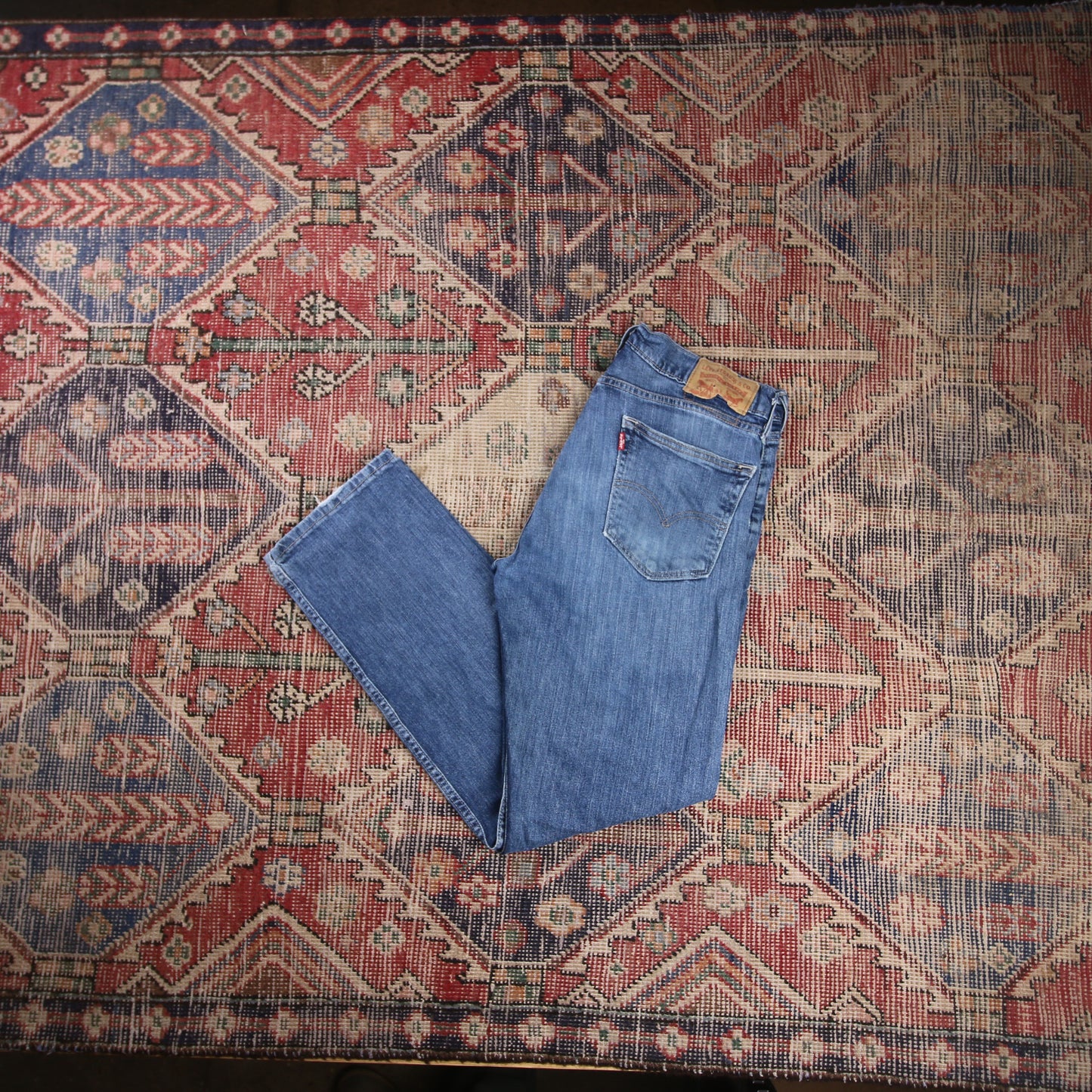 Levi's W30 L29 Straight Leg Classic Ripped Style Blue Denim Jeans
