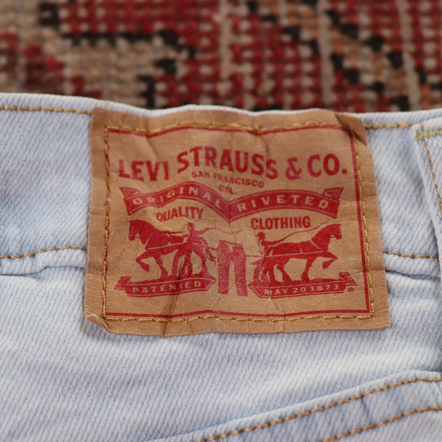 Levi's W26 L26 Straight Leg Classic Ripped Style Blue Denim Jeans