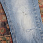Lee W24 L28 Skinny Classic Ripped Style Blue Denim Jeans