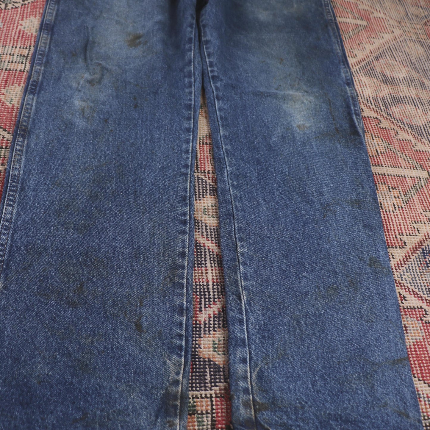 Wrangler W34 L30 Straight Leg Relaxed Fit Blue Denim Jeans