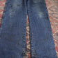 Wrangler W34 L30 Straight Leg Relaxed Fit Blue Denim Jeans