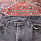 Wrangler W34 L32 Straight Leg Relaxed Fit Classic Ripped Style Black Denim Jeans