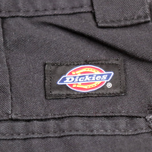 Dickies W26 L27 Straight Leg Black Cotton Blend Trousers