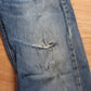 Levi's 501 Red Tab W34 L30 Original Fit Classic Ripped Style Blue Denim Jeans