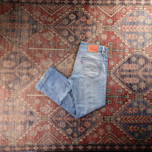 Levi's 504 Red Tab W32 L29 Straight Leg Regular Fit Blue Denim Jeans
