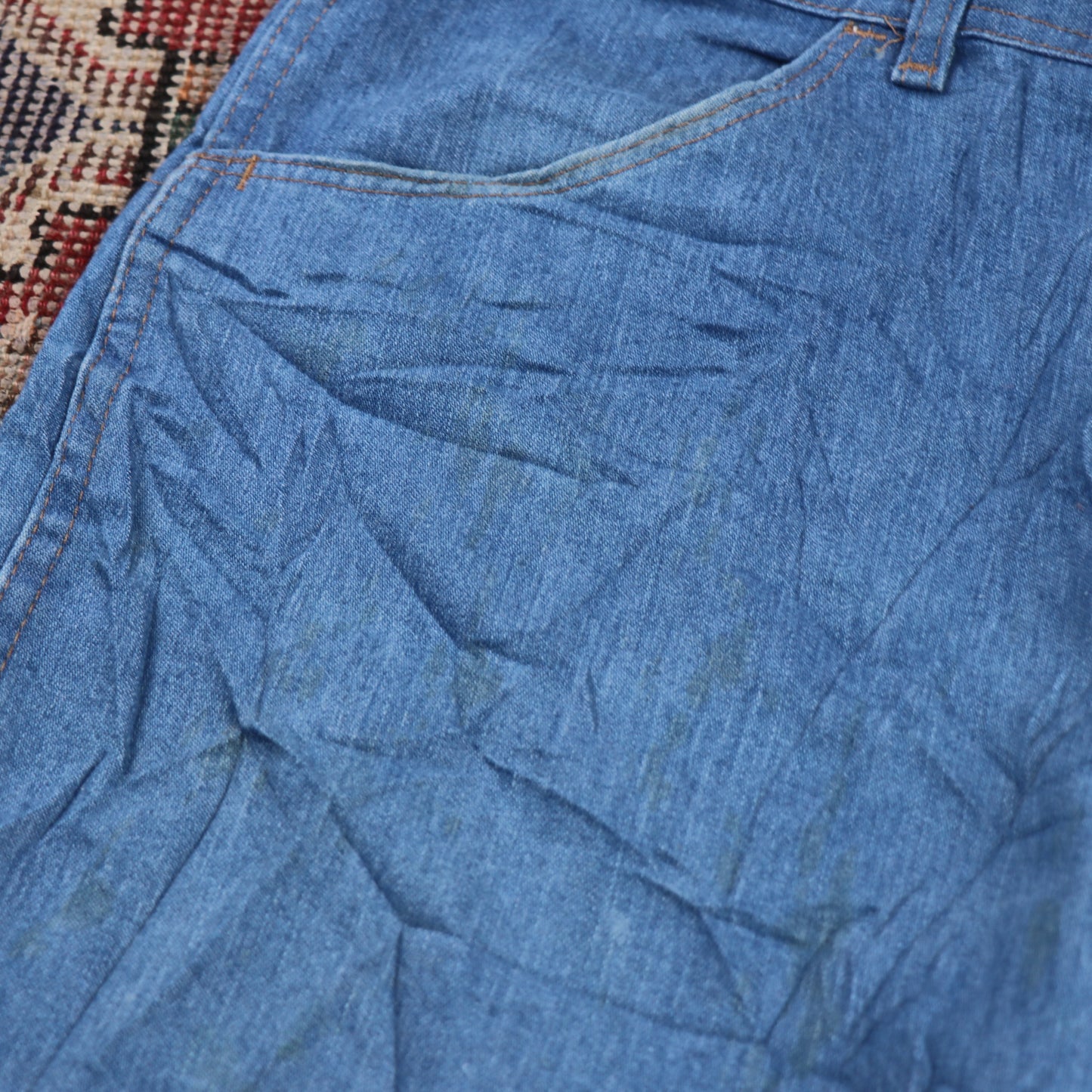 Wrangler W38 L27 Straight Leg Blue Denim Jeans