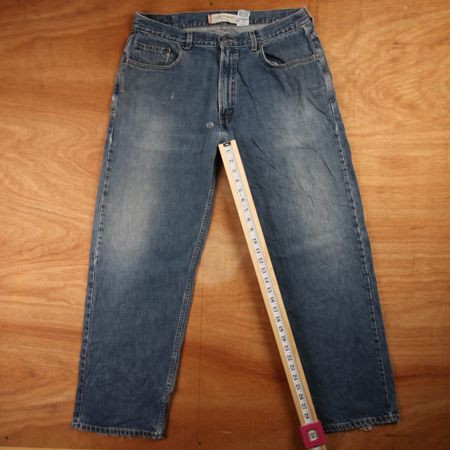 Levi's 569 Red Tab W34 L30 Straight Leg Loose Fit Blue Denim Jeans