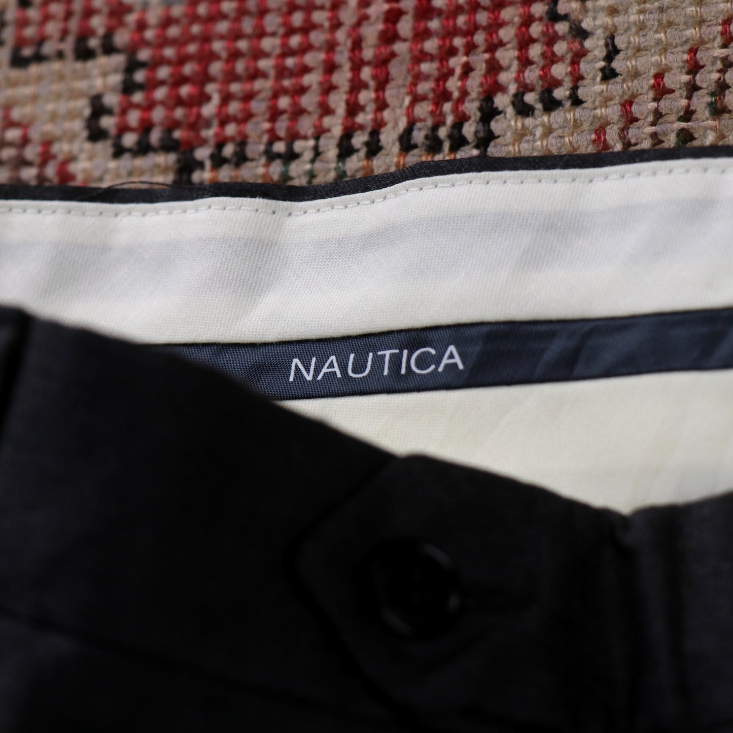 Nautica W28 L33 Straight Leg Grey Cotton Blend Trousers