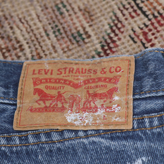 Levi's W32 L29 Straight Leg Relaxed Fit Blue Denim Jeans