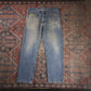 Wrangler W34 L30 Straight Leg Loose Fit Blue Denim Jeans