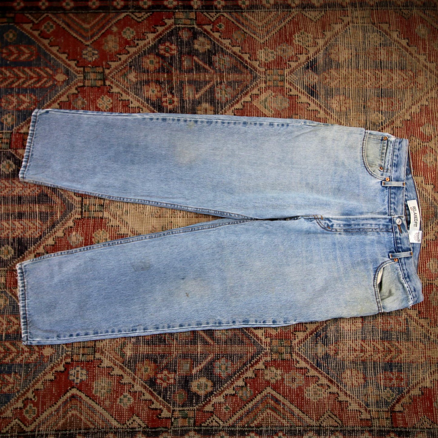 Levi's 550 W36 L28 Tapered Leg Relaxed Fit Blue Denim Jeans