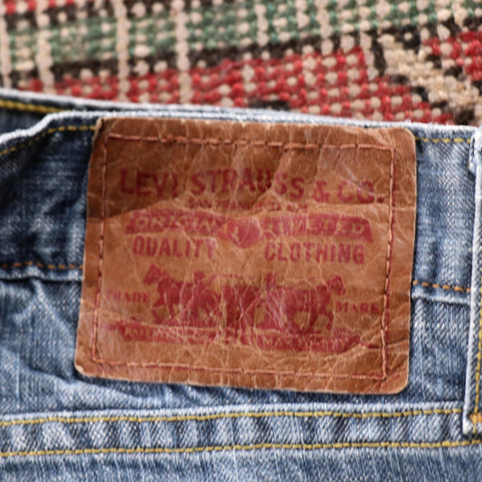 Levi's 505 Red Tab W34 L31 Straight Leg Regular Fit Blue Denim Jeans
