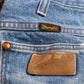 Wrangler W28 L34 Straight Leg Relaxed Fit Classic Ripped Style Blue Denim Jeans