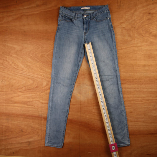 Levi's 711 Red Tab W28 L30 Skinny Blue Denim Jeans