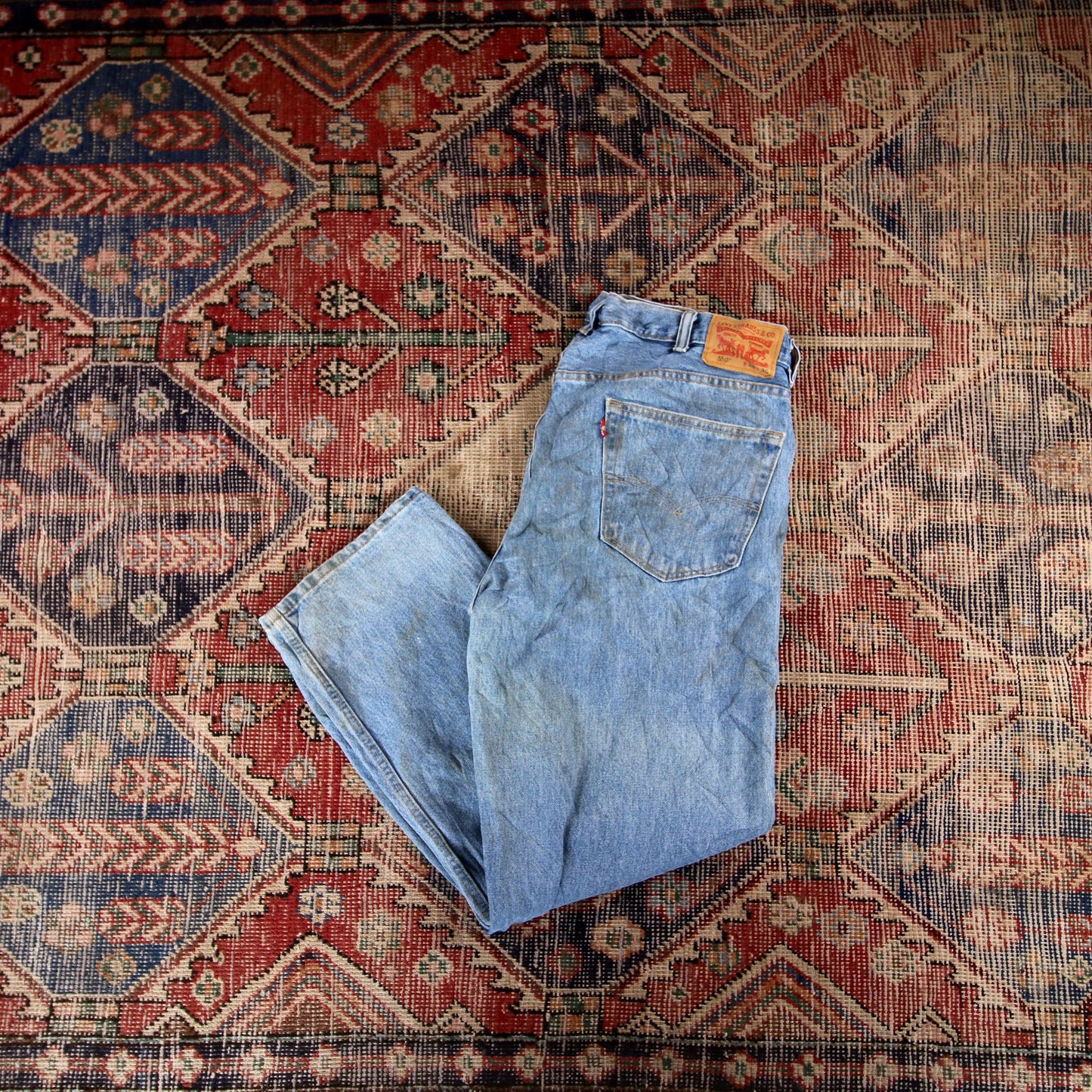 Levi's 550 W36 L30 Tapered Leg Relaxed Fit Blue Denim Jeans