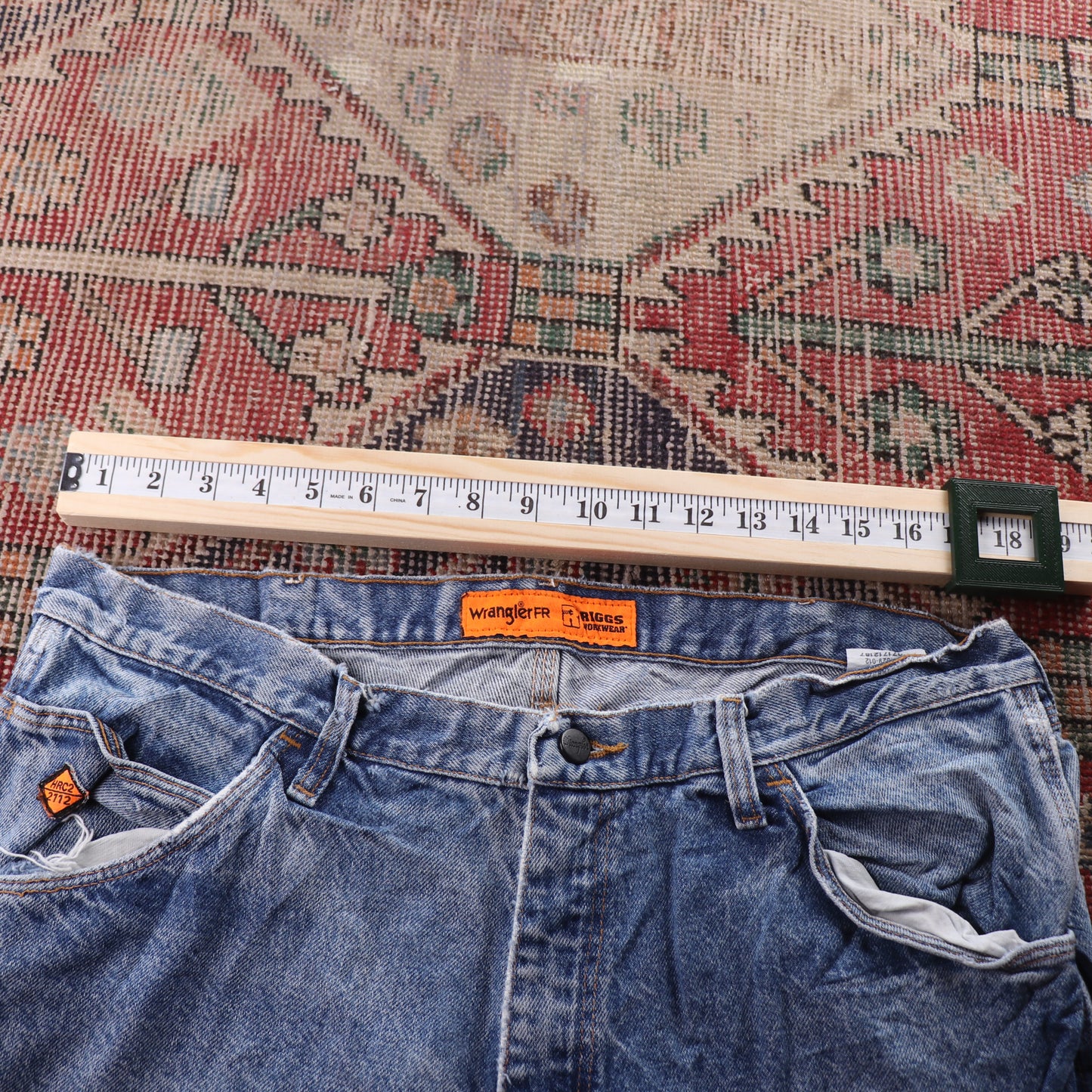 Wrangler W36 L30 Straight Blue Denim Jeans