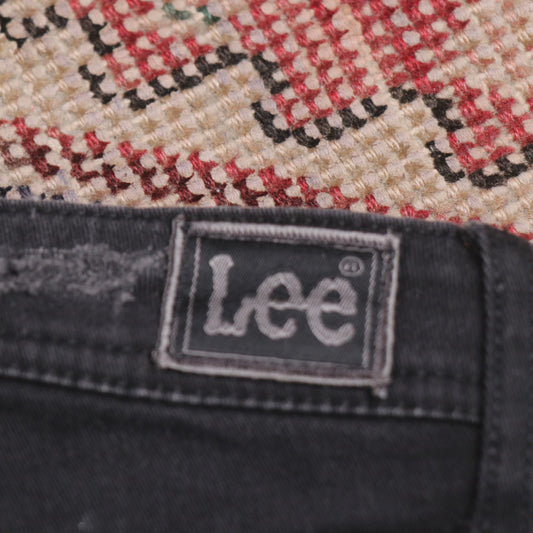 Lee W28 L29 Straight Leg Black Denim Jeans